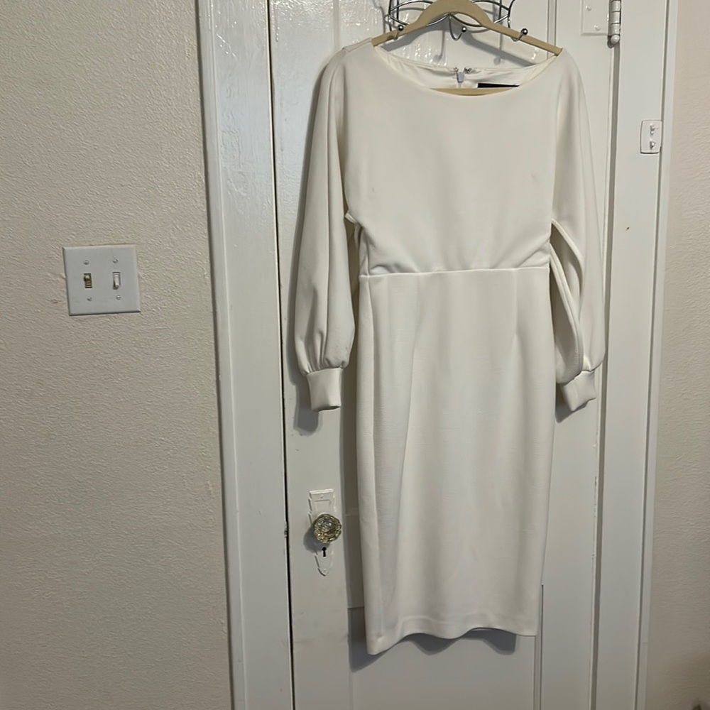 Gabrielle Union Winter White Midi Dress Size S